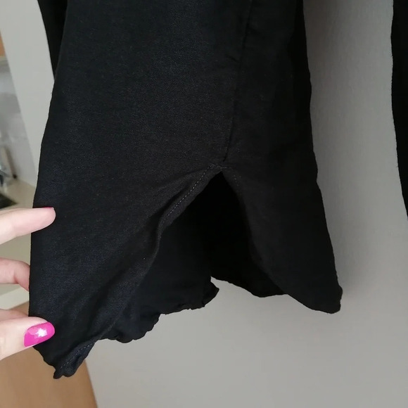 Anthropologie Pilcro Ruffled Placket Linen Blend Button Up Shirt Small - Picture 8 of 16